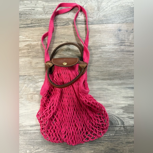 Longchamp Le Pliage Filet large Candy Pink - Picture 2 of 7